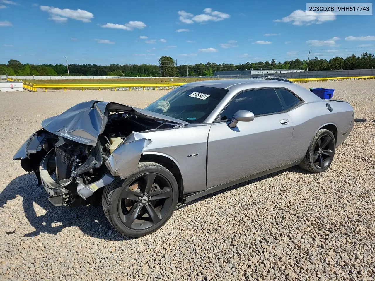 2017 Dodge Challenger R VIN: 2C3CDZBT9HH517743 Lot: 50172286