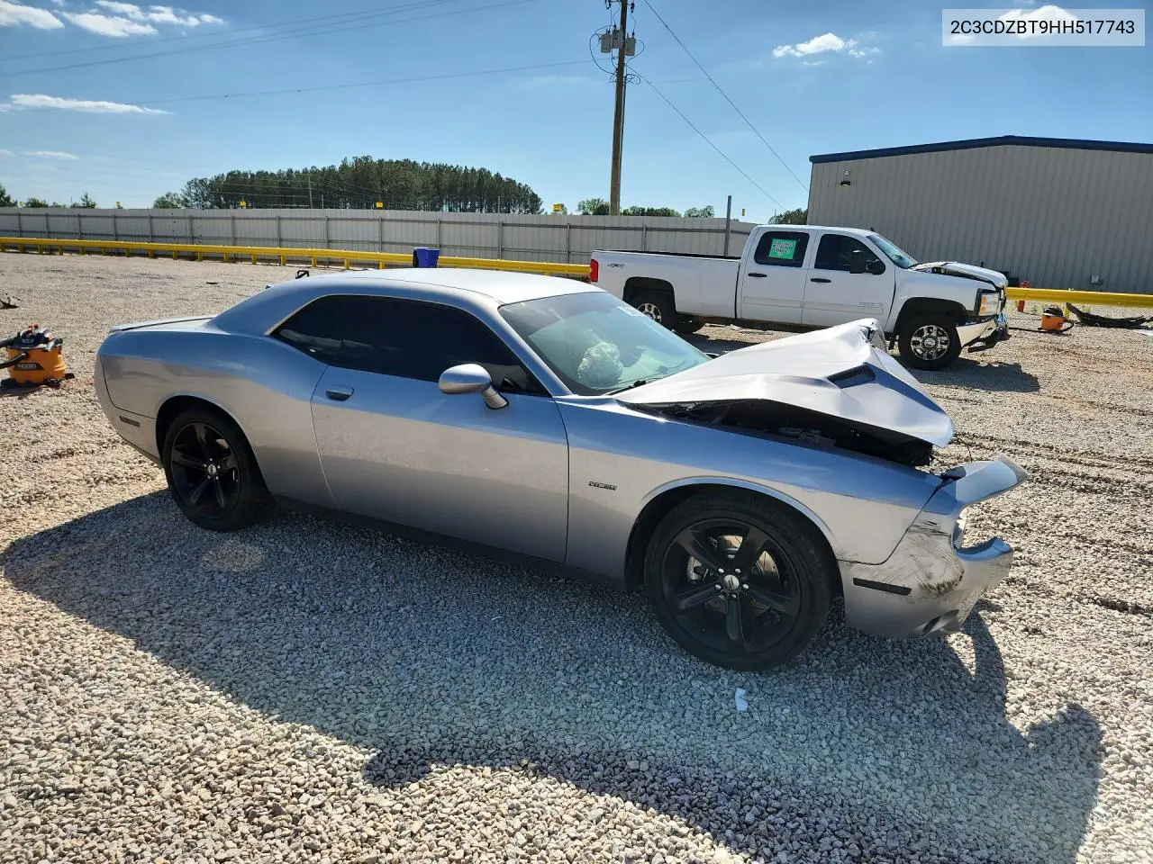 2017 Dodge Challenger R VIN: 2C3CDZBT9HH517743 Lot: 50172286