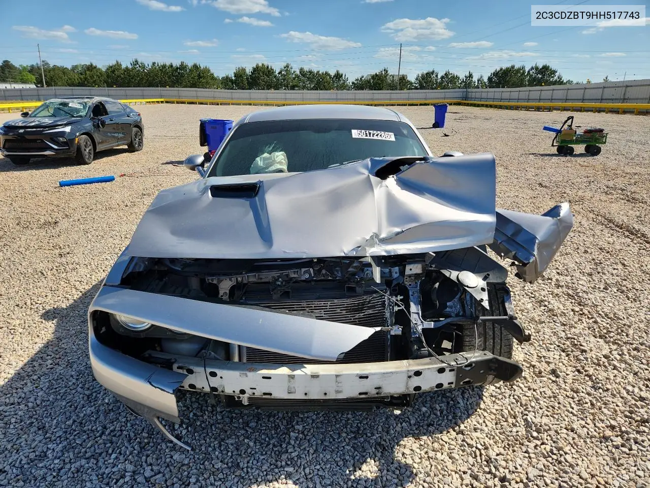 2017 Dodge Challenger R VIN: 2C3CDZBT9HH517743 Lot: 50172286