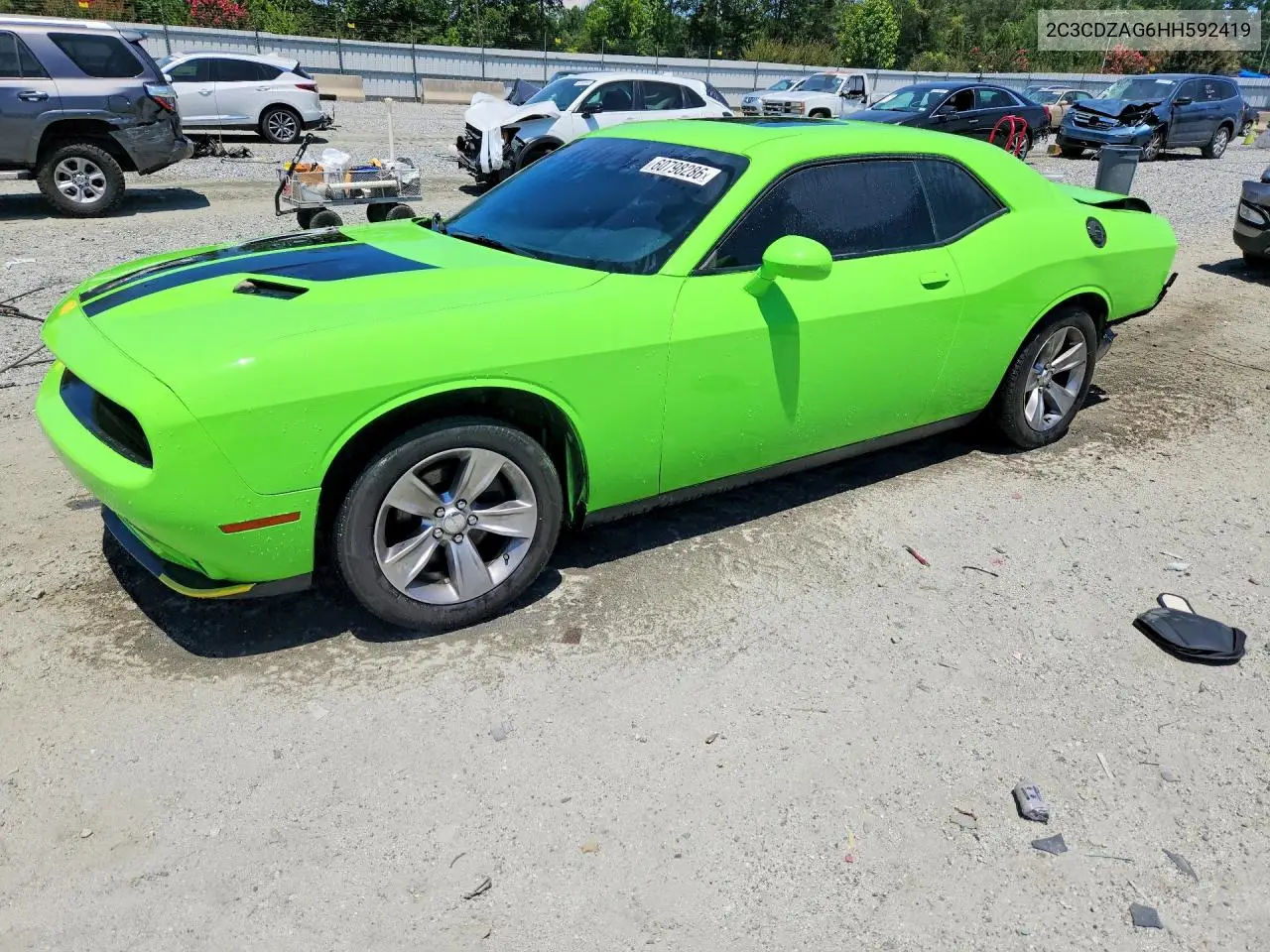 2017 Dodge Challenger Sxt VIN: 2C3CDZAG6HH592419 Lot: 60798286