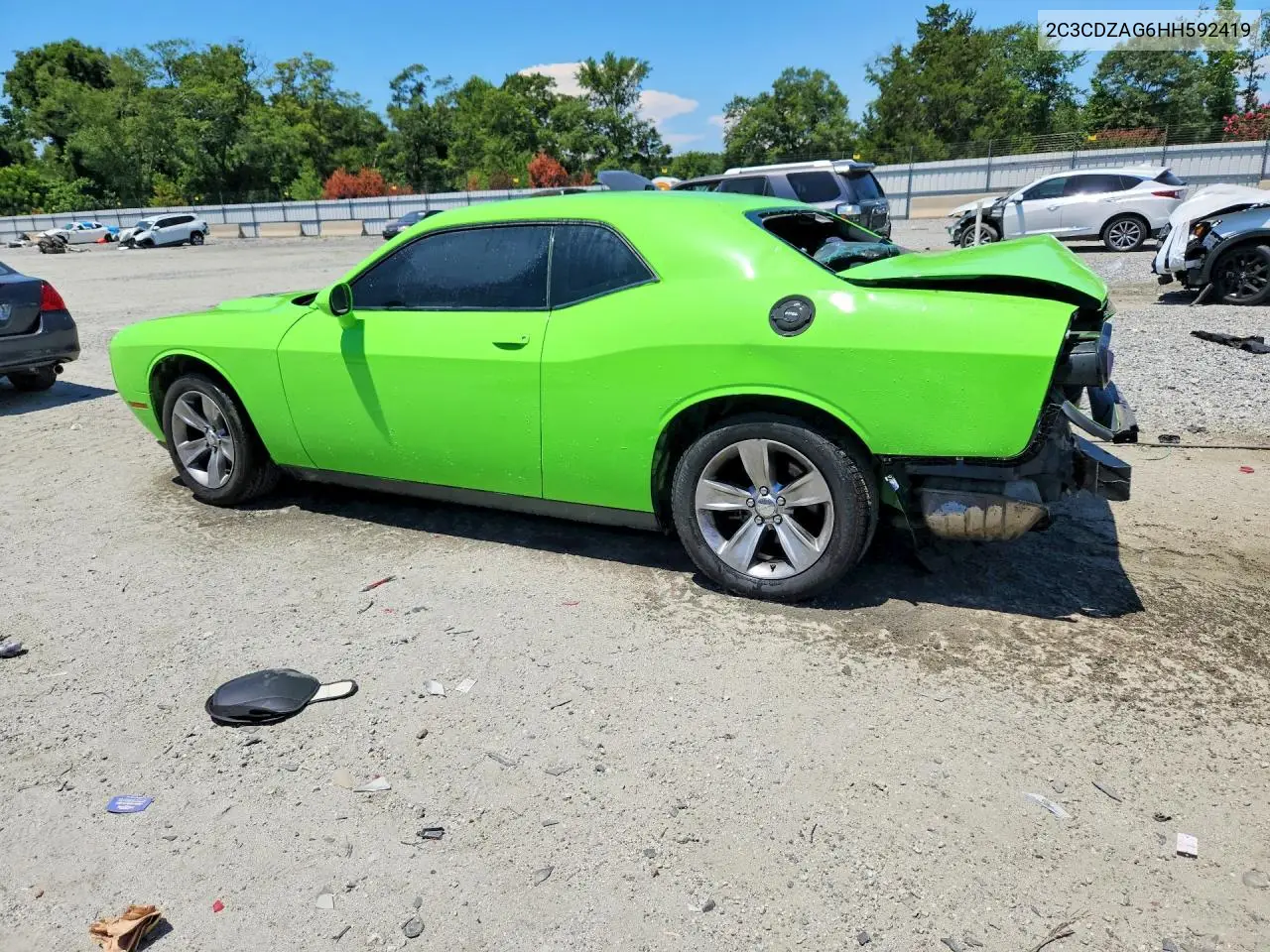 2017 Dodge Challenger Sxt VIN: 2C3CDZAG6HH592419 Lot: 60798286