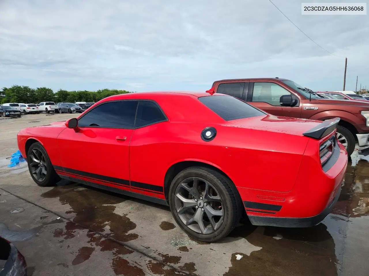 2017 Dodge Challenger Sxt VIN: 2C3CDZAG5HH636068 Lot: 60881006