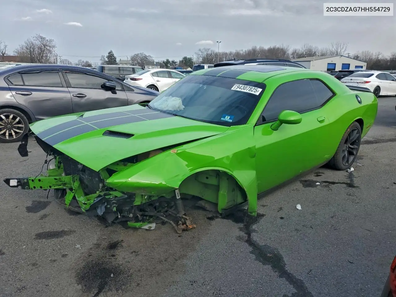 2C3CDZAG7HH554729 2017 Dodge Challenger Sxt