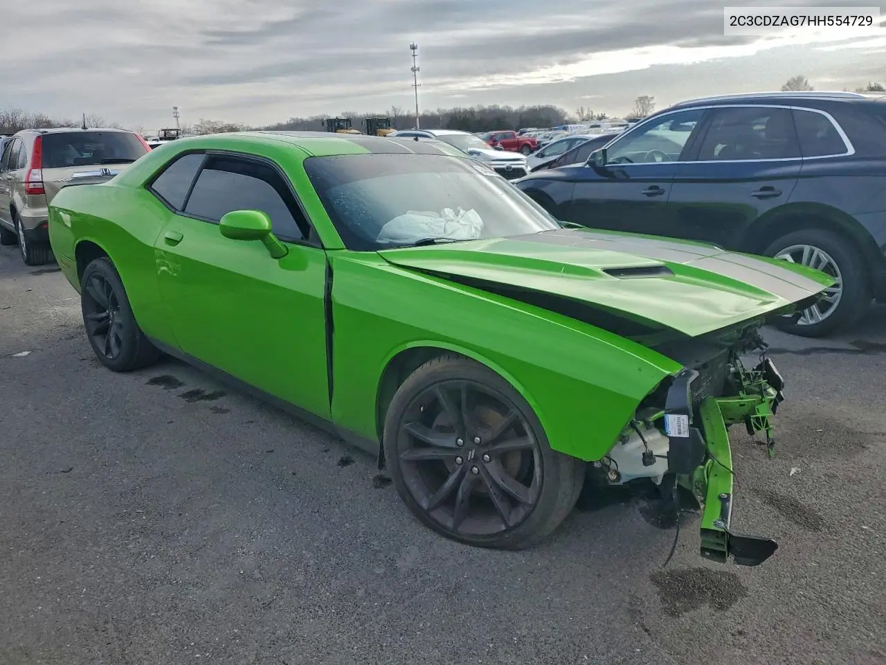 2C3CDZAG7HH554729 2017 Dodge Challenger Sxt