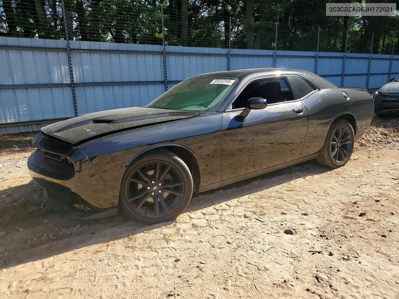 2018 Dodge Challenger Sxt VIN: 2C3CDZAG6JH172021 Lot: 58032346