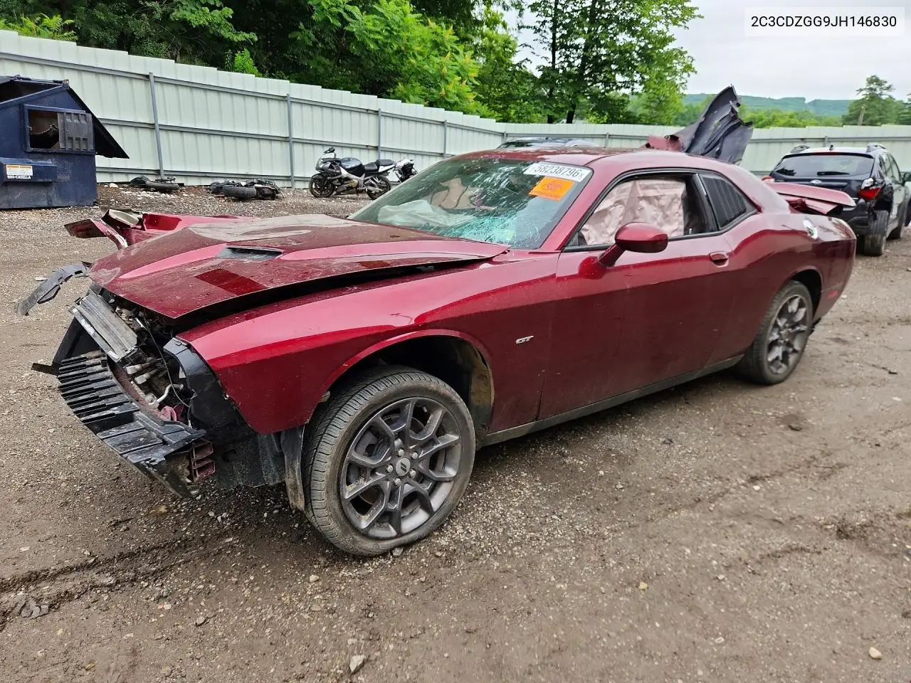 2018 Dodge Challenger Gt VIN: 2C3CDZGG9JH146830 Lot: 58238796