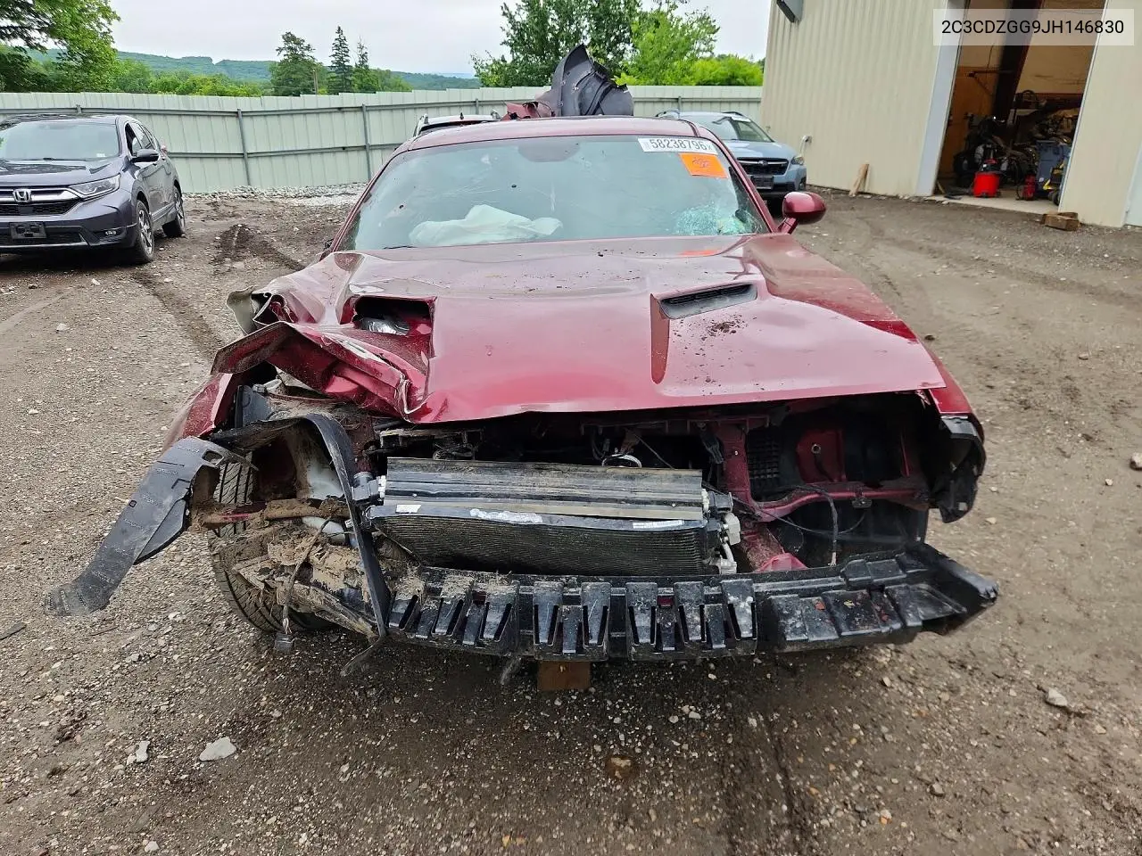 2018 Dodge Challenger Gt VIN: 2C3CDZGG9JH146830 Lot: 58238796