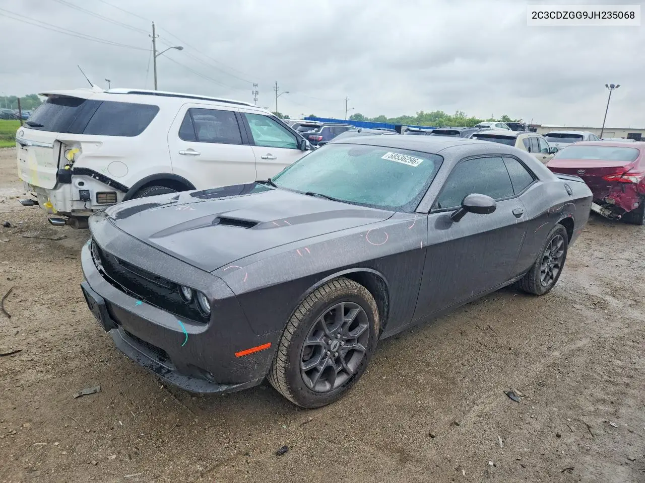 2018 Dodge Challenger Gt VIN: 2C3CDZGG9JH235068 Lot: 58536296