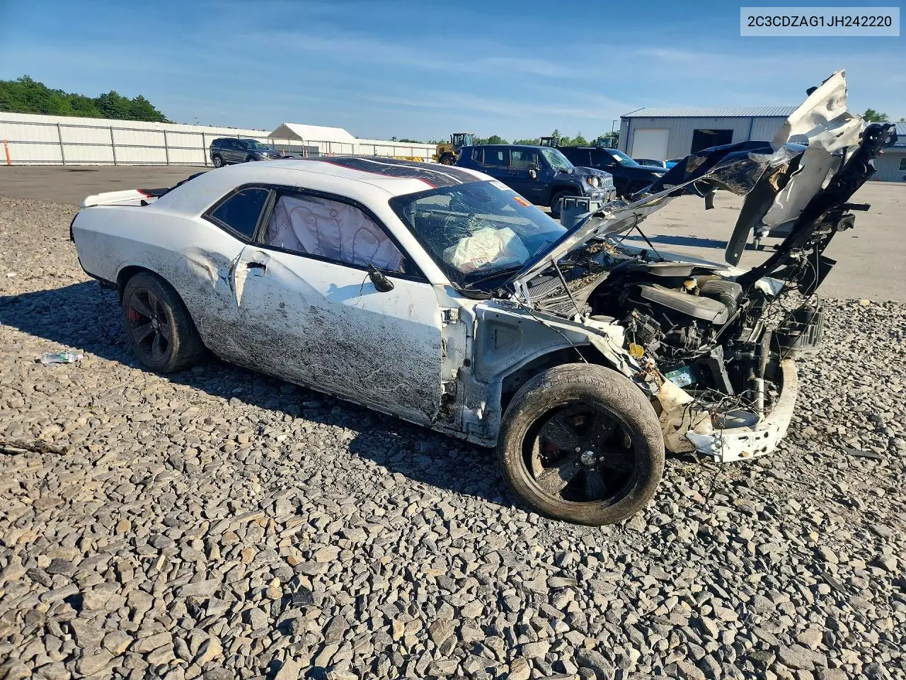 2018 Dodge Challenger Sxt VIN: 2C3CDZAG1JH242220 Lot: 60038836