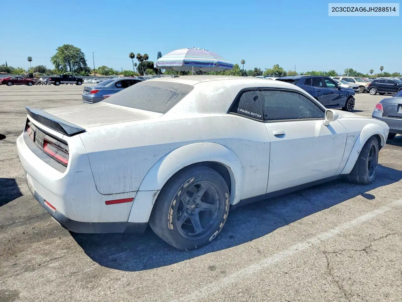 2018 Dodge Challenger Sxt VIN: 2C3CDZAG6JH288514 Lot: 61023356