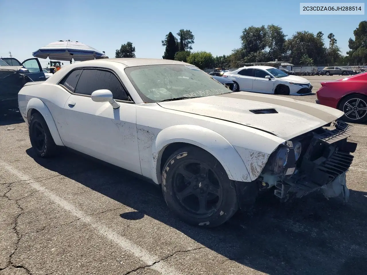 2018 Dodge Challenger Sxt VIN: 2C3CDZAG6JH288514 Lot: 61023356