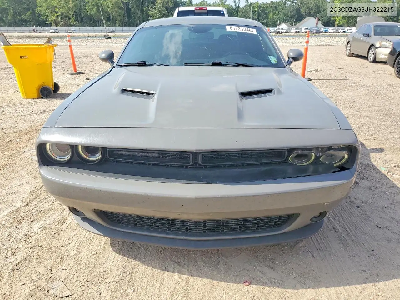 2018 Dodge Challenger Sxt VIN: 2C3CDZAG3JH322215 Lot: 61721346