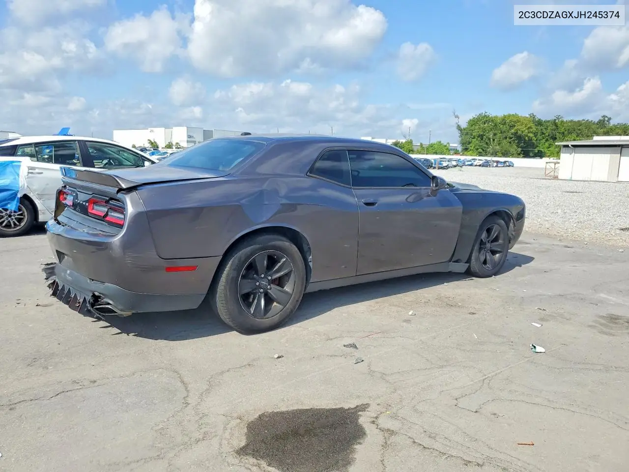 2018 Dodge Challenger Sxt VIN: 2C3CDZAGXJH245374 Lot: 61899306