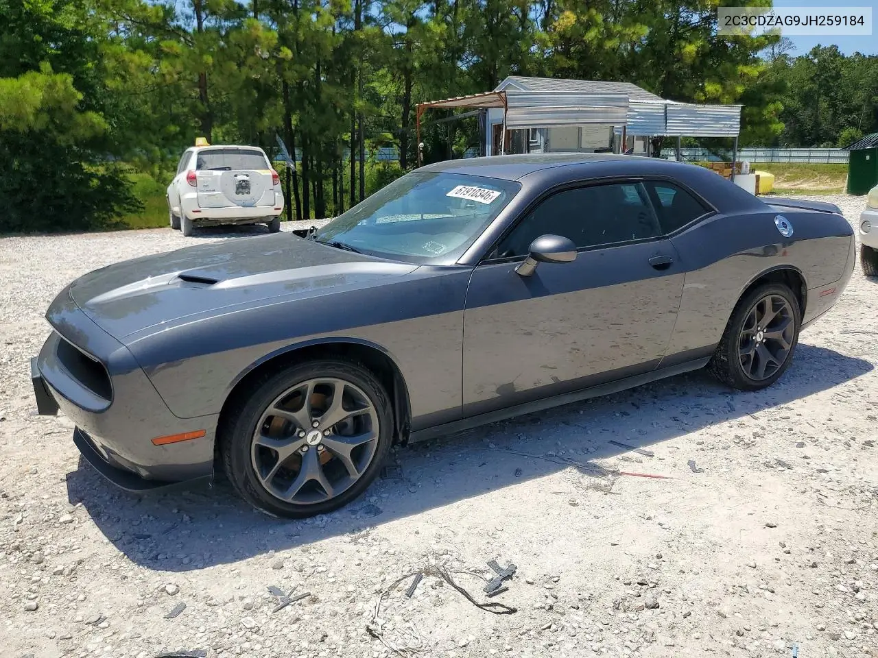 2018 Dodge Challenger Sxt VIN: 2C3CDZAG9JH259184 Lot: 61910346