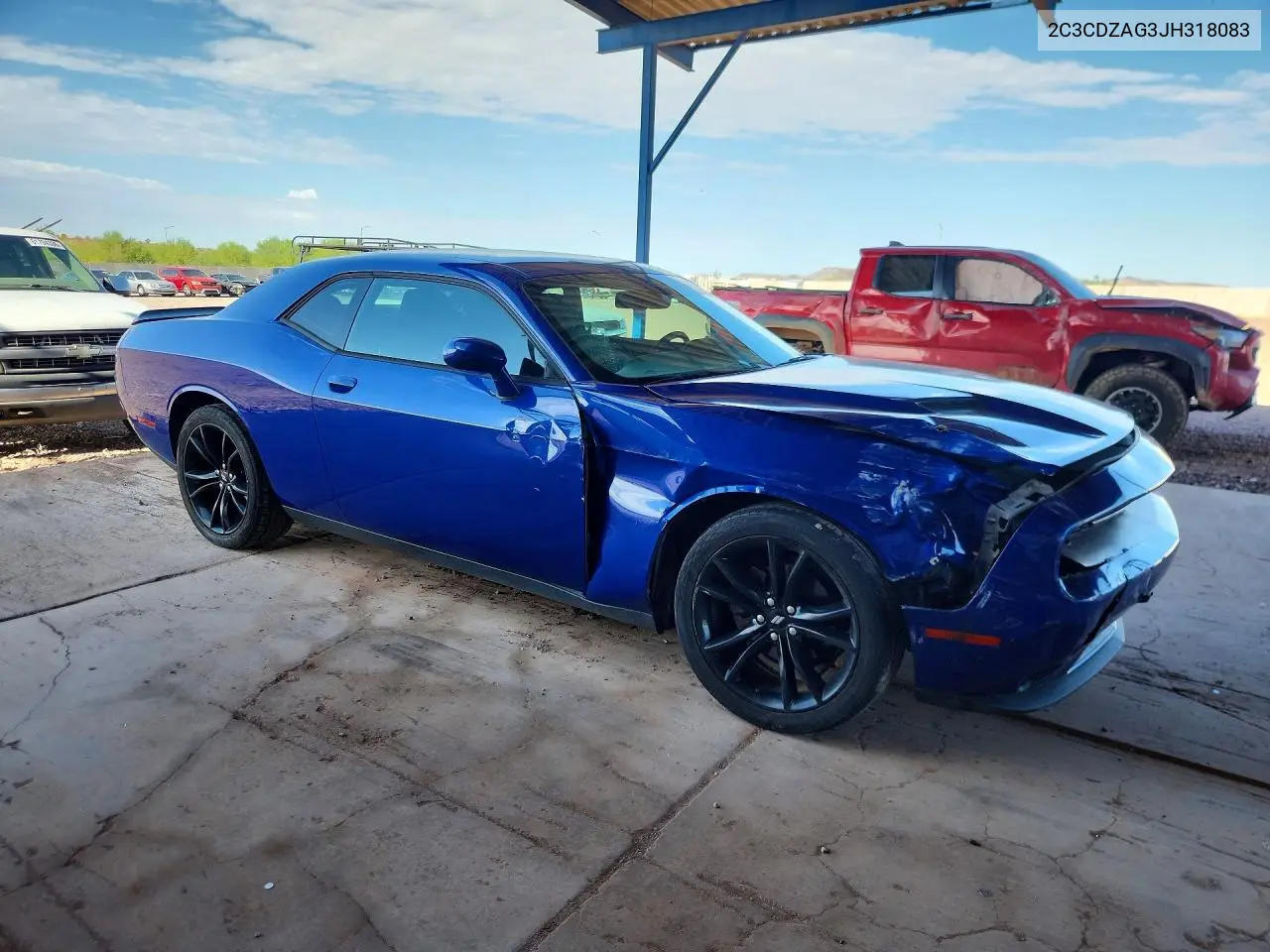 2018 Dodge Challenger Sxt VIN: 2C3CDZAG3JH318083 Lot: 62017726