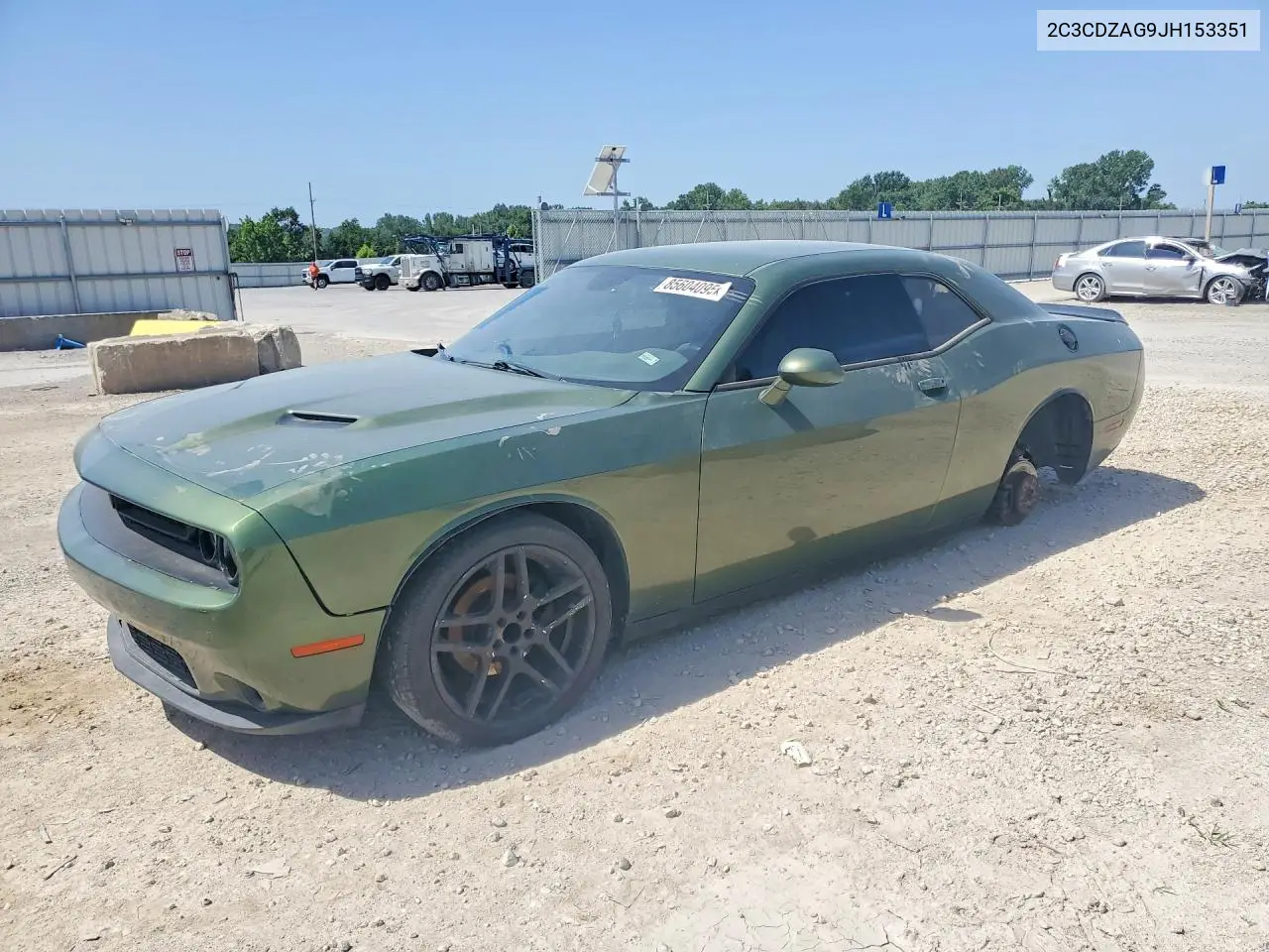 2018 Dodge Challenger Sxt VIN: 2C3CDZAG9JH153351 Lot: 85604095