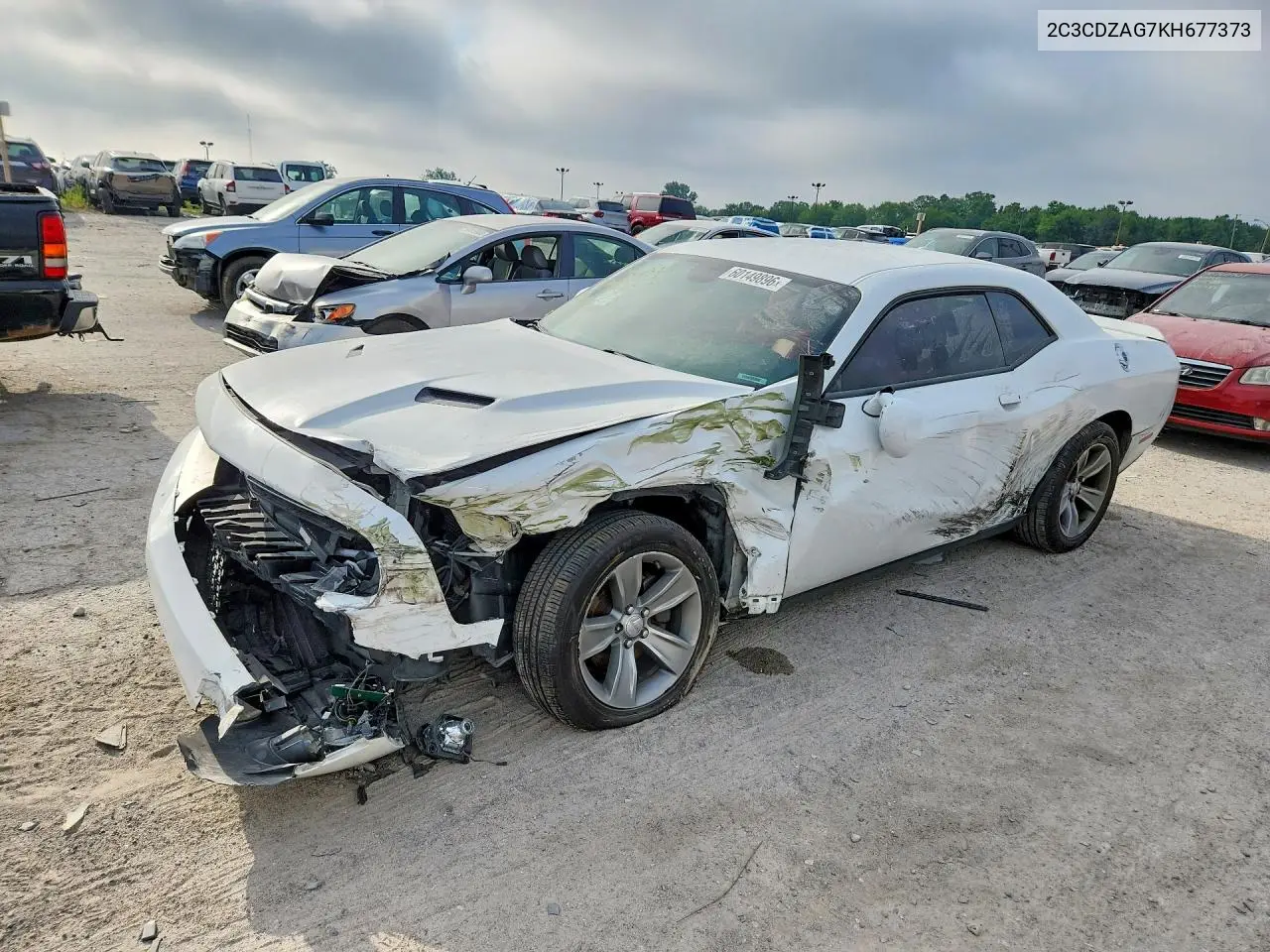 2019 Dodge Challenger Sxt VIN: 2C3CDZAG7KH677373 Lot: 60149896