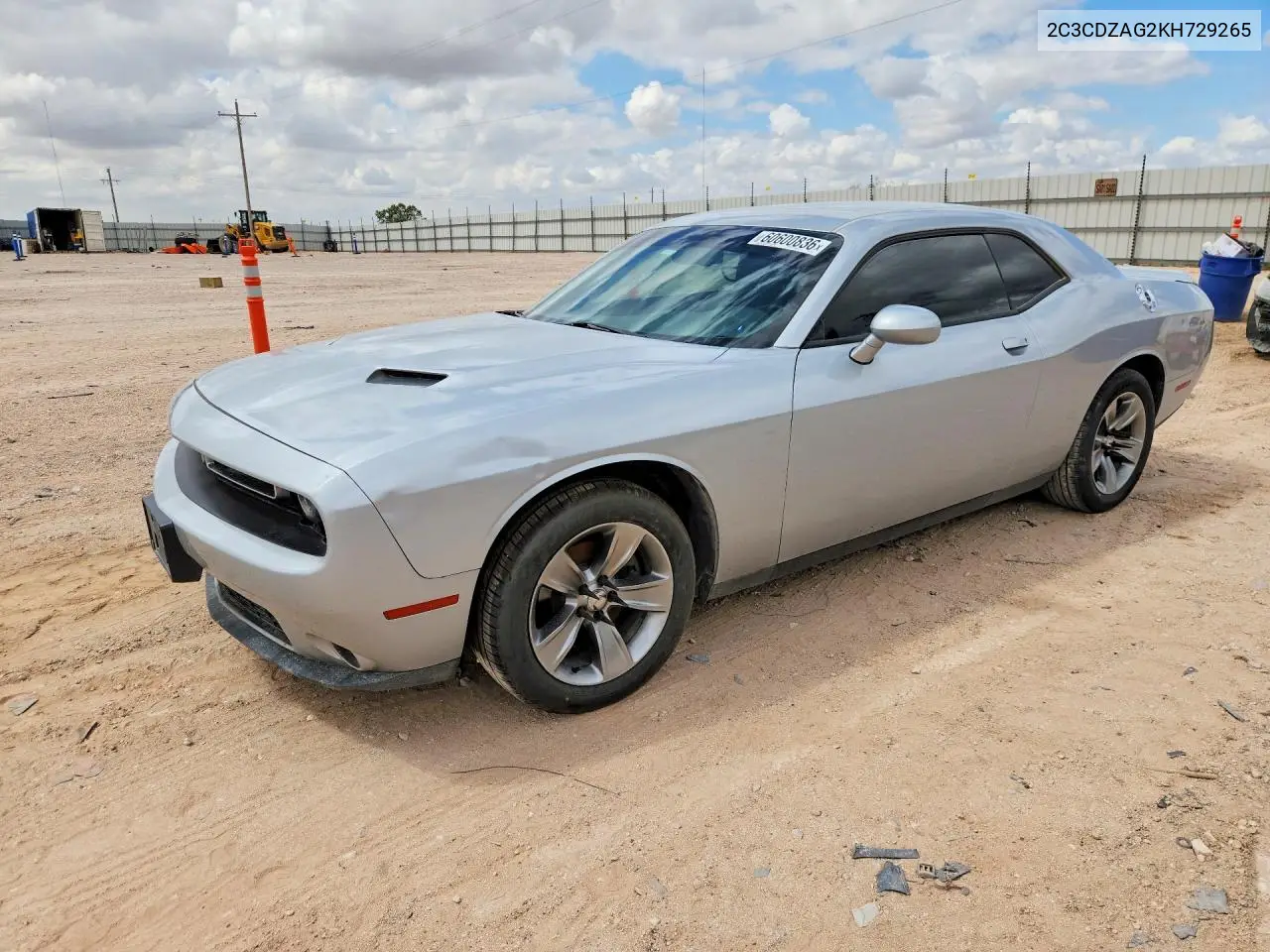 2019 Dodge Challenger Sxt VIN: 2C3CDZAG2KH729265 Lot: 60600836