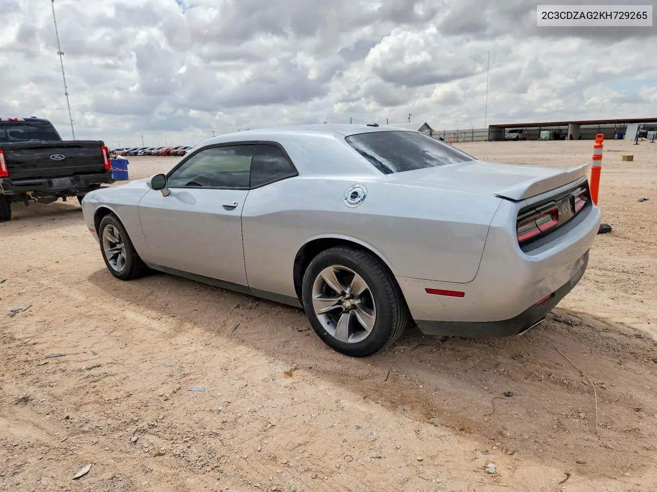 2019 Dodge Challenger Sxt VIN: 2C3CDZAG2KH729265 Lot: 60600836