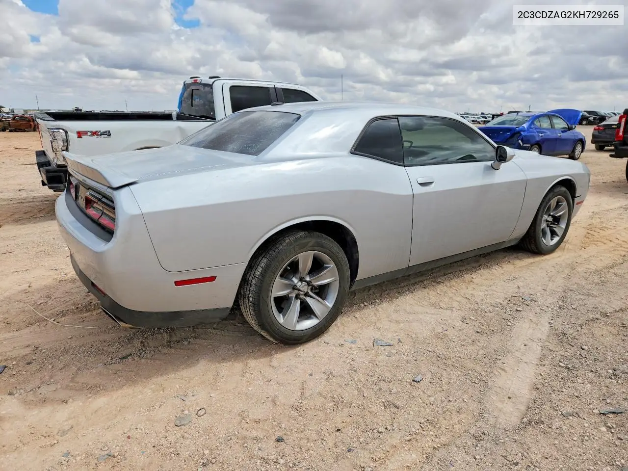 2019 Dodge Challenger Sxt VIN: 2C3CDZAG2KH729265 Lot: 60600836