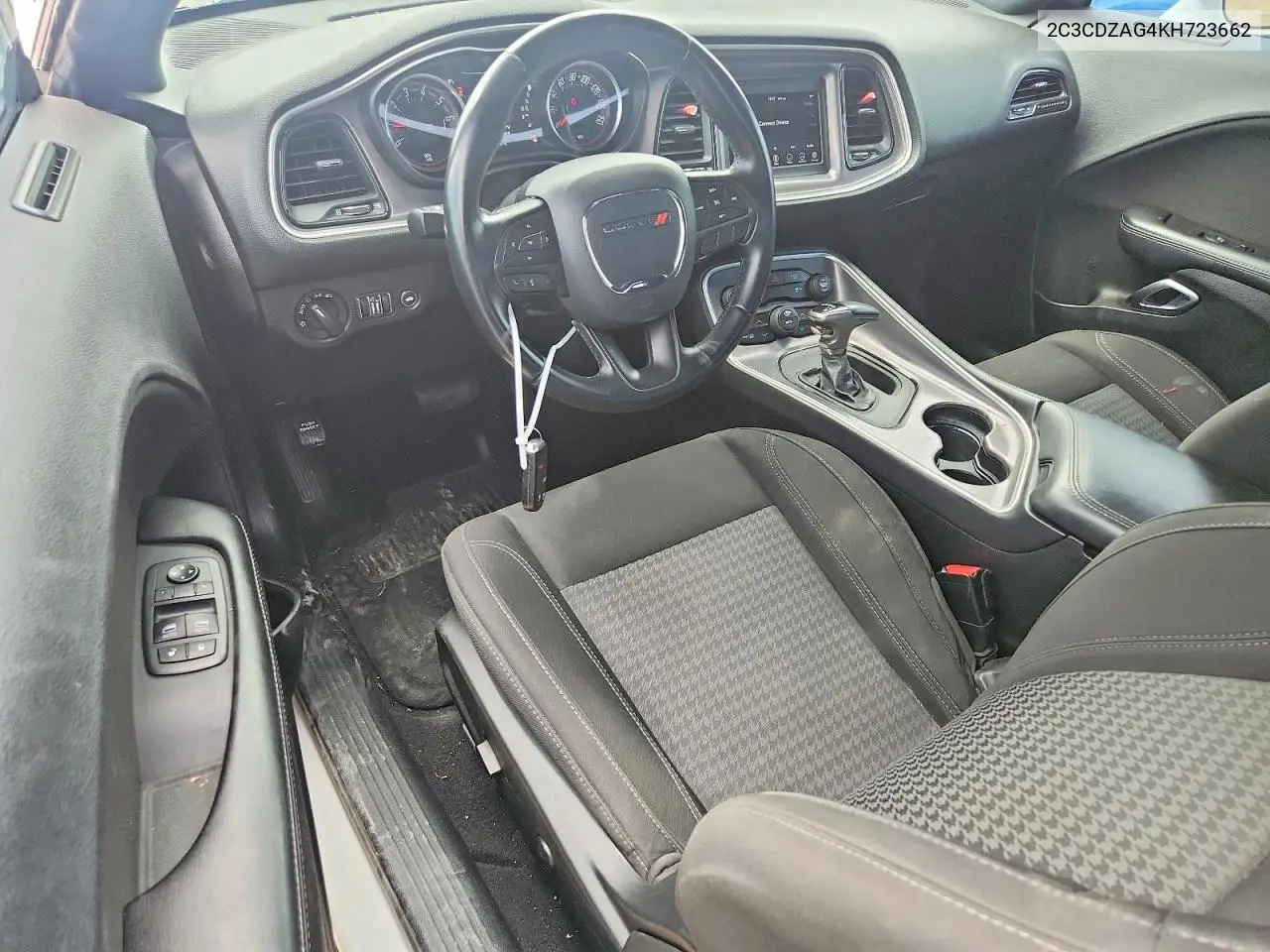 2019 Dodge Challenger Sxt VIN: 2C3CDZAG4KH723662 Lot: 60633226