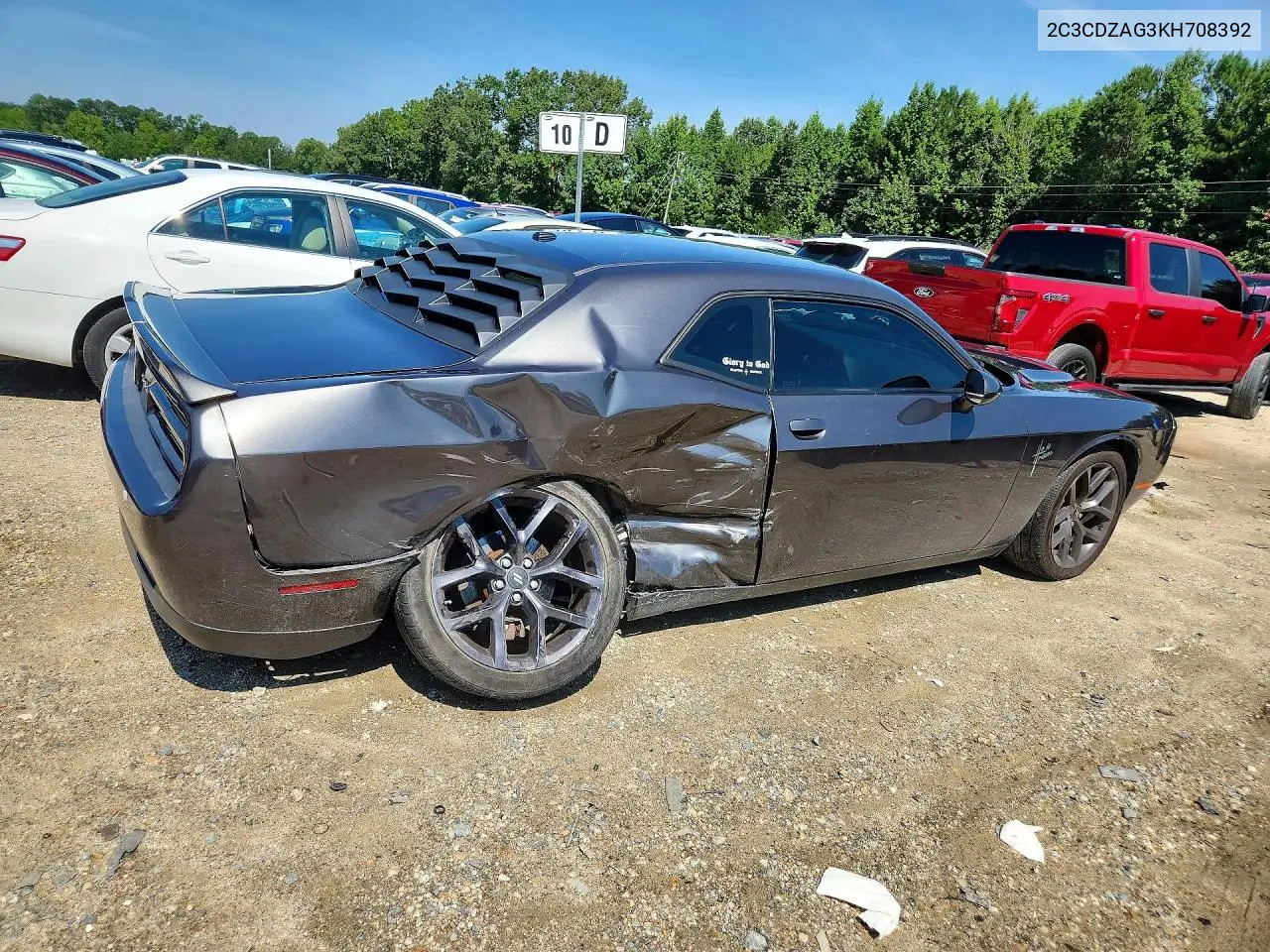 2019 Dodge Challenger Sxt VIN: 2C3CDZAG3KH708392 Lot: 60642896