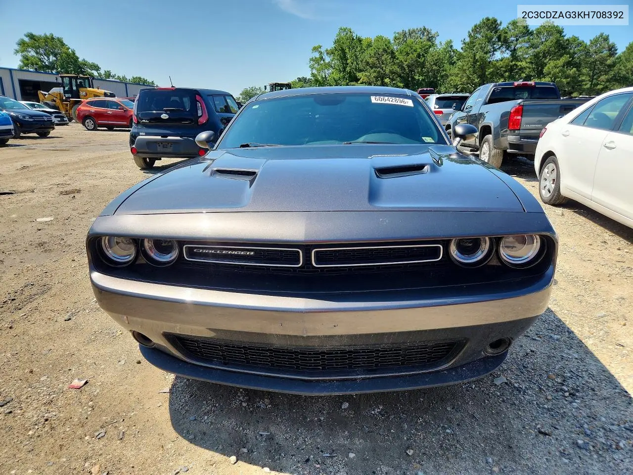 2019 Dodge Challenger Sxt VIN: 2C3CDZAG3KH708392 Lot: 60642896