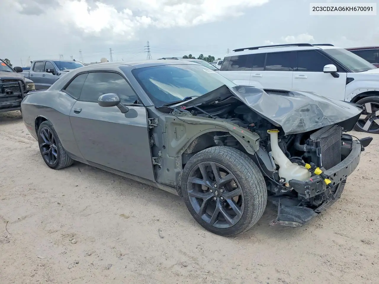 2019 Dodge Challenger Sxt VIN: 2C3CDZAG6KH670091 Lot: 60709156
