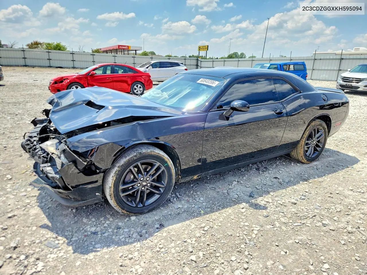 2019 Dodge Challenger Sxt VIN: 2C3CDZGGXKH595094 Lot: 60840396