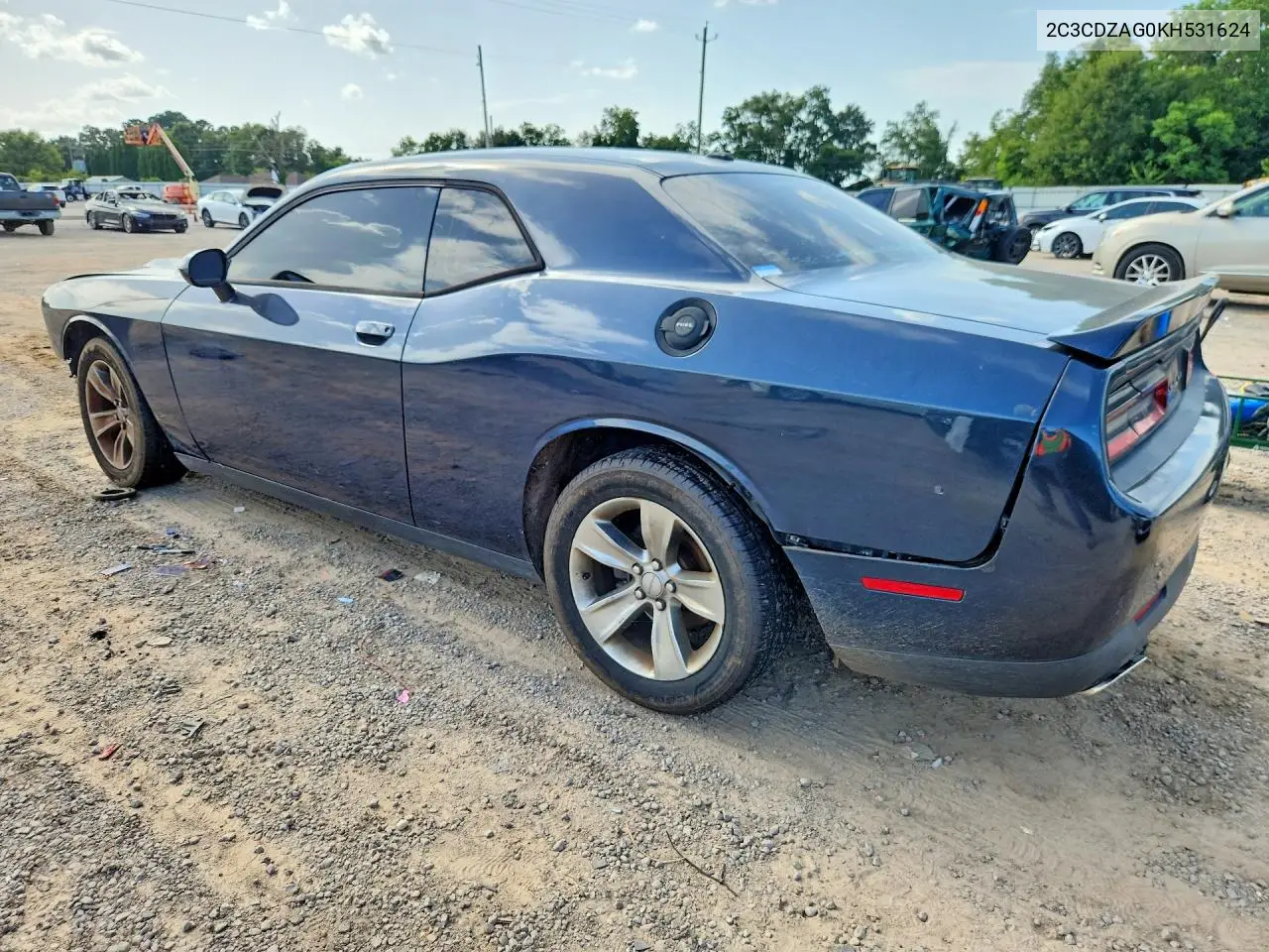 2019 Dodge Challenger Sxt VIN: 2C3CDZAG0KH531624 Lot: 61125686