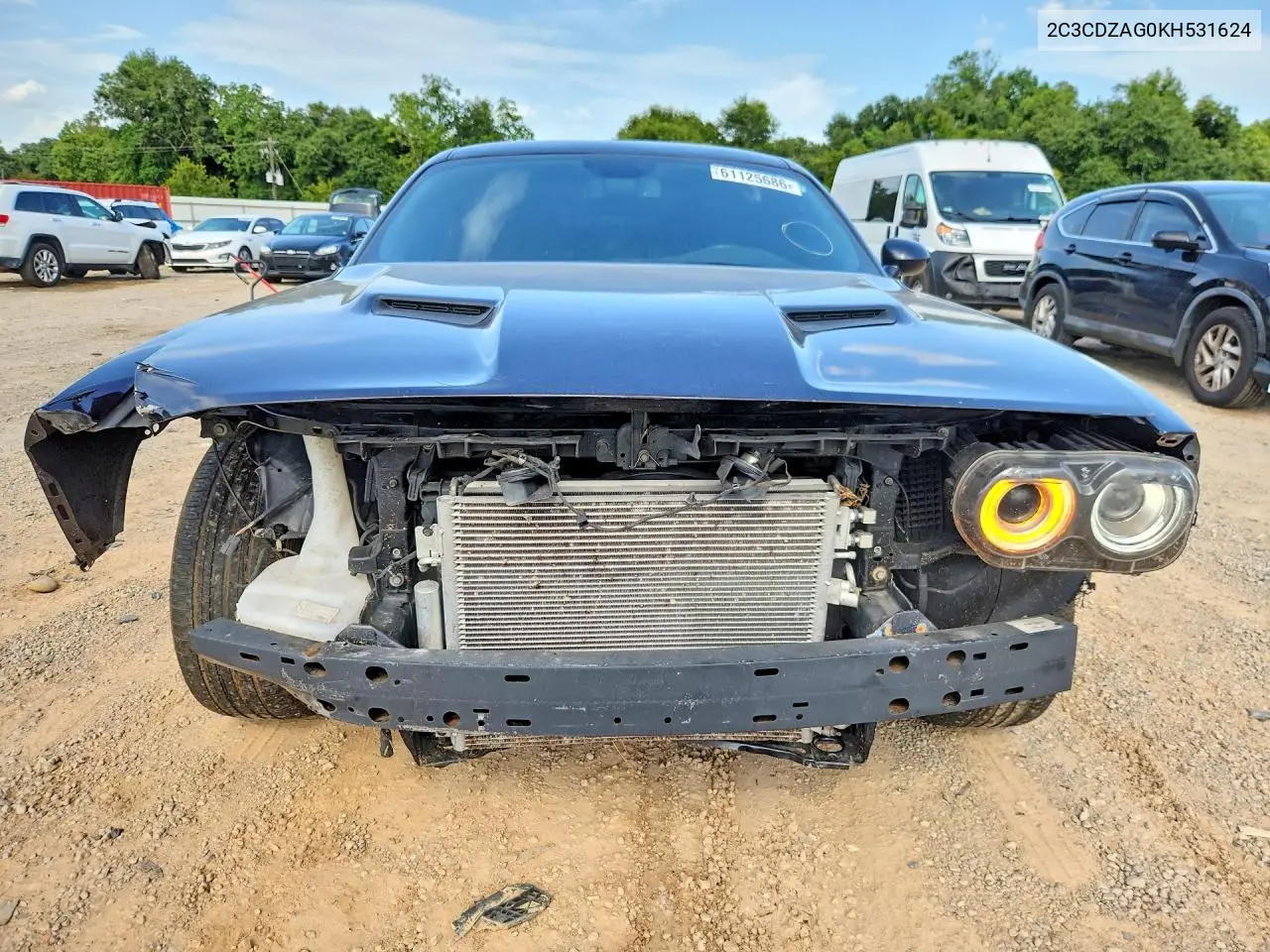 2019 Dodge Challenger Sxt VIN: 2C3CDZAG0KH531624 Lot: 61125686