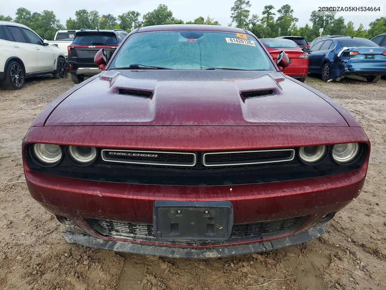 2019 Dodge Challenger Sxt VIN: 2C3CDZAG5KH534664 Lot: 61420126