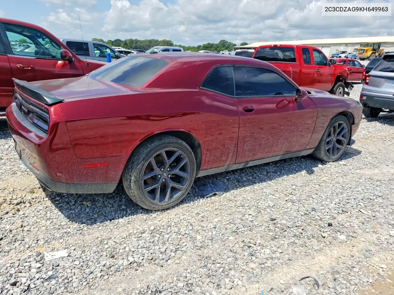 2019 Dodge Challenger Sxt VIN: 2C3CDZAG9KH649963 Lot: 61483236