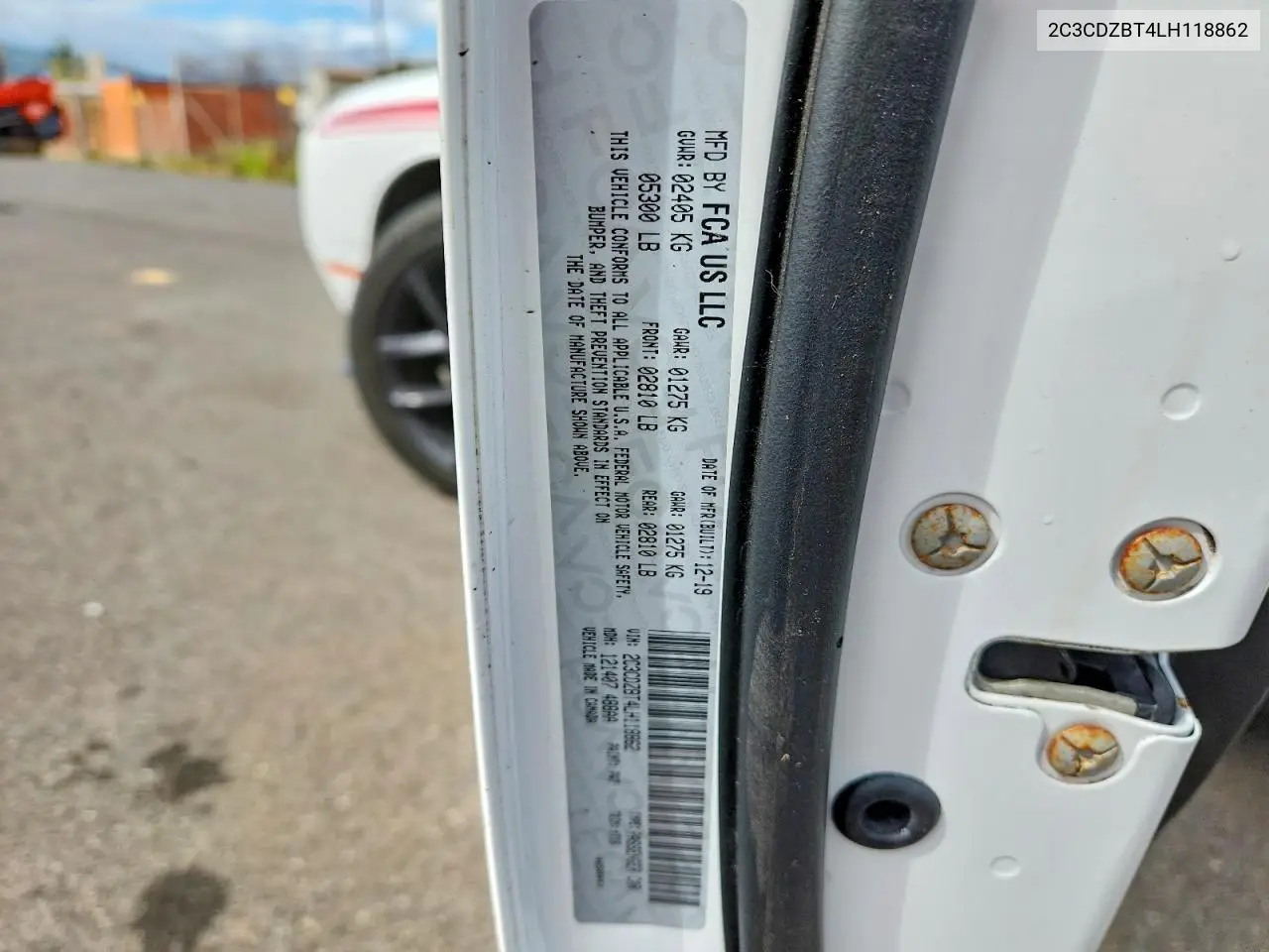 2C3CDZBT4LH118862 2020 Dodge Challenger R/T