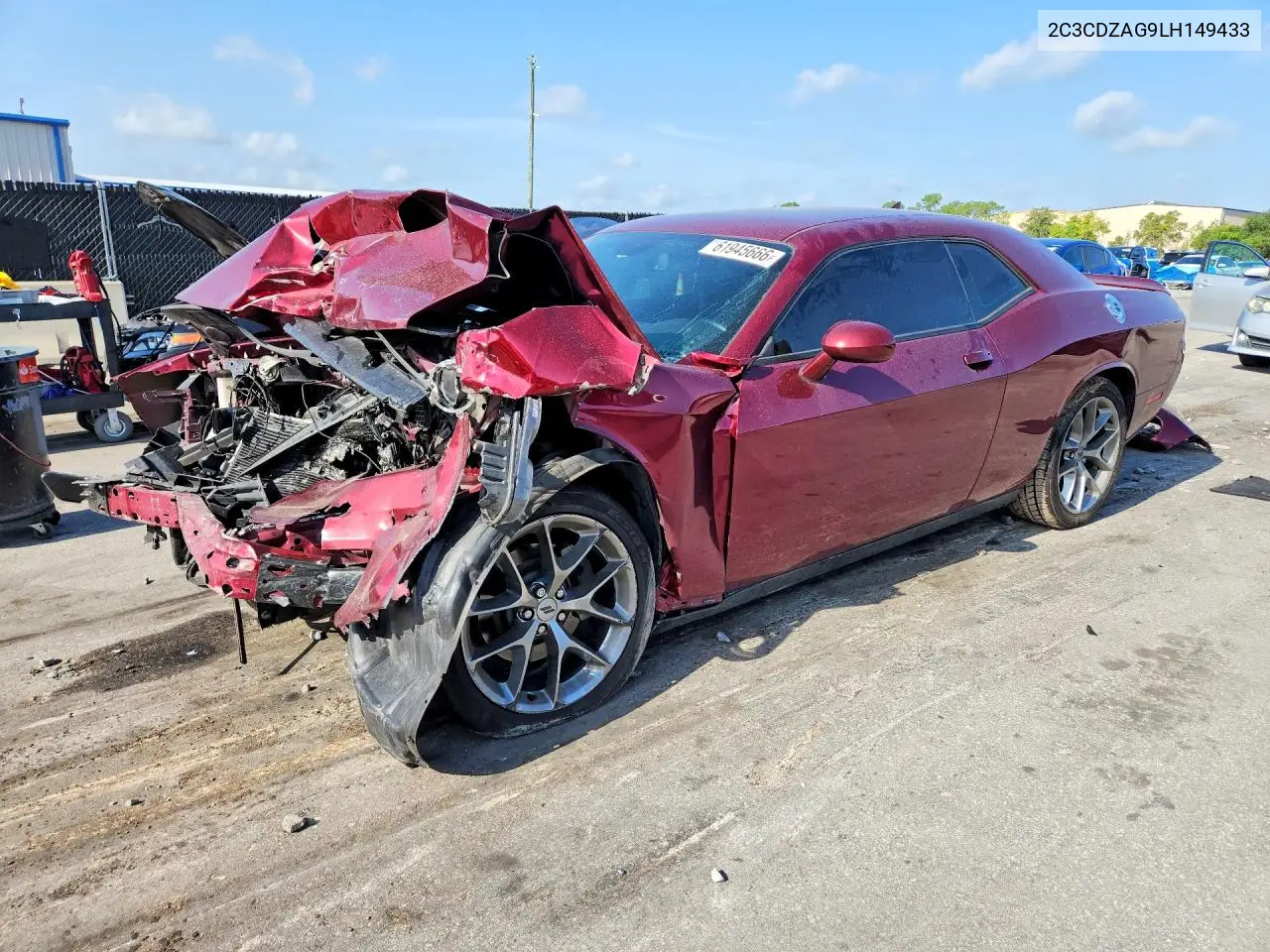2020 Dodge Challenger Sxt VIN: 2C3CDZAG9LH149433 Lot: 61945666