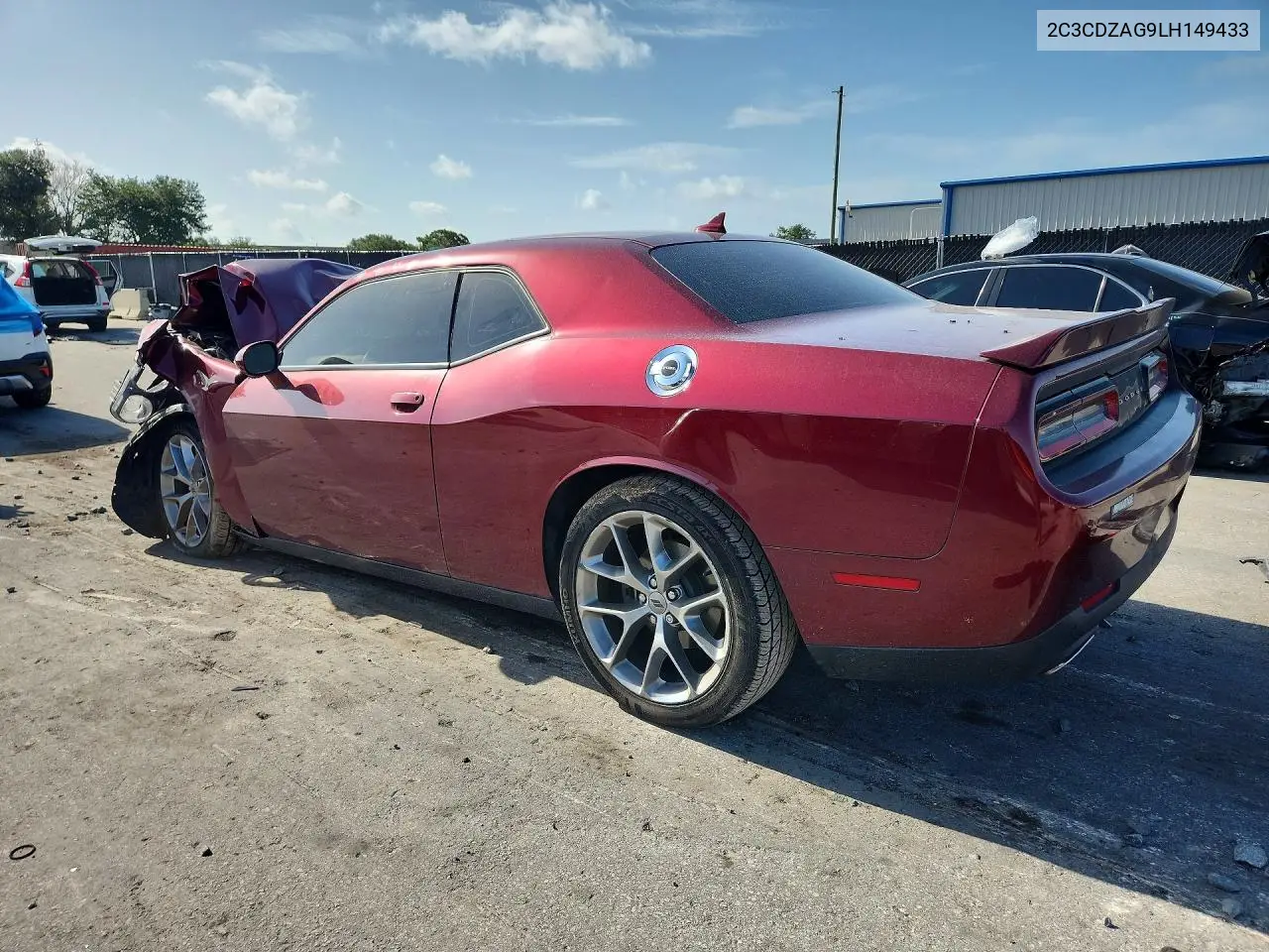 2020 Dodge Challenger Sxt VIN: 2C3CDZAG9LH149433 Lot: 61945666