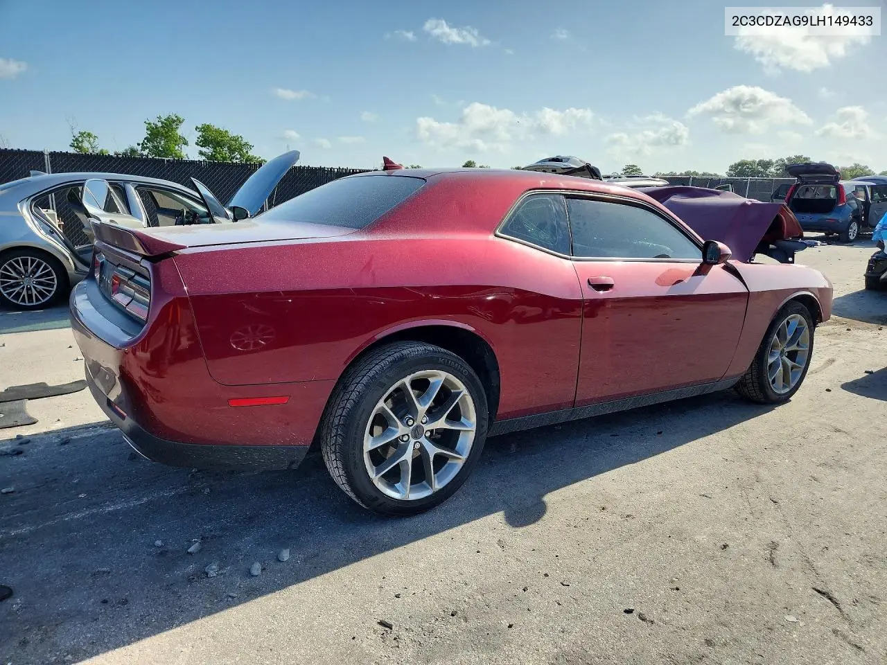 2020 Dodge Challenger Sxt VIN: 2C3CDZAG9LH149433 Lot: 61945666