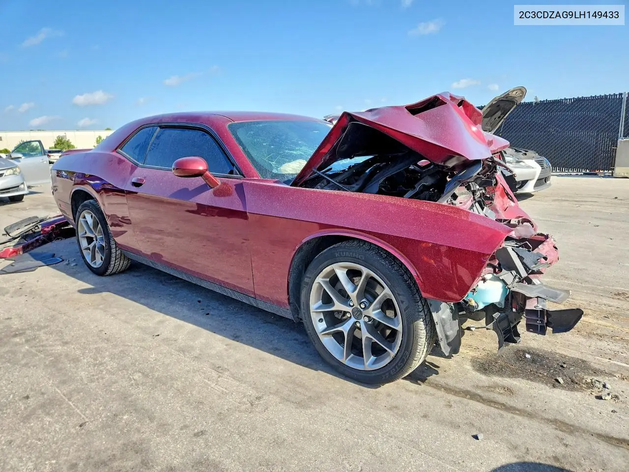 2020 Dodge Challenger Sxt VIN: 2C3CDZAG9LH149433 Lot: 61945666