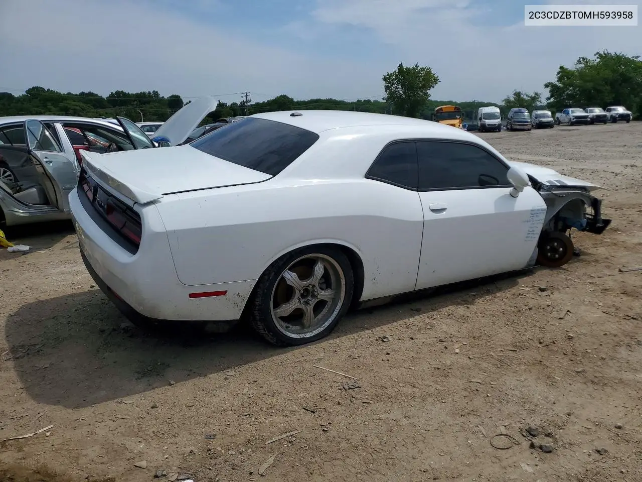 2021 Dodge Challenger R/T VIN: 2C3CDZBT0MH593958 Lot: 58096686
