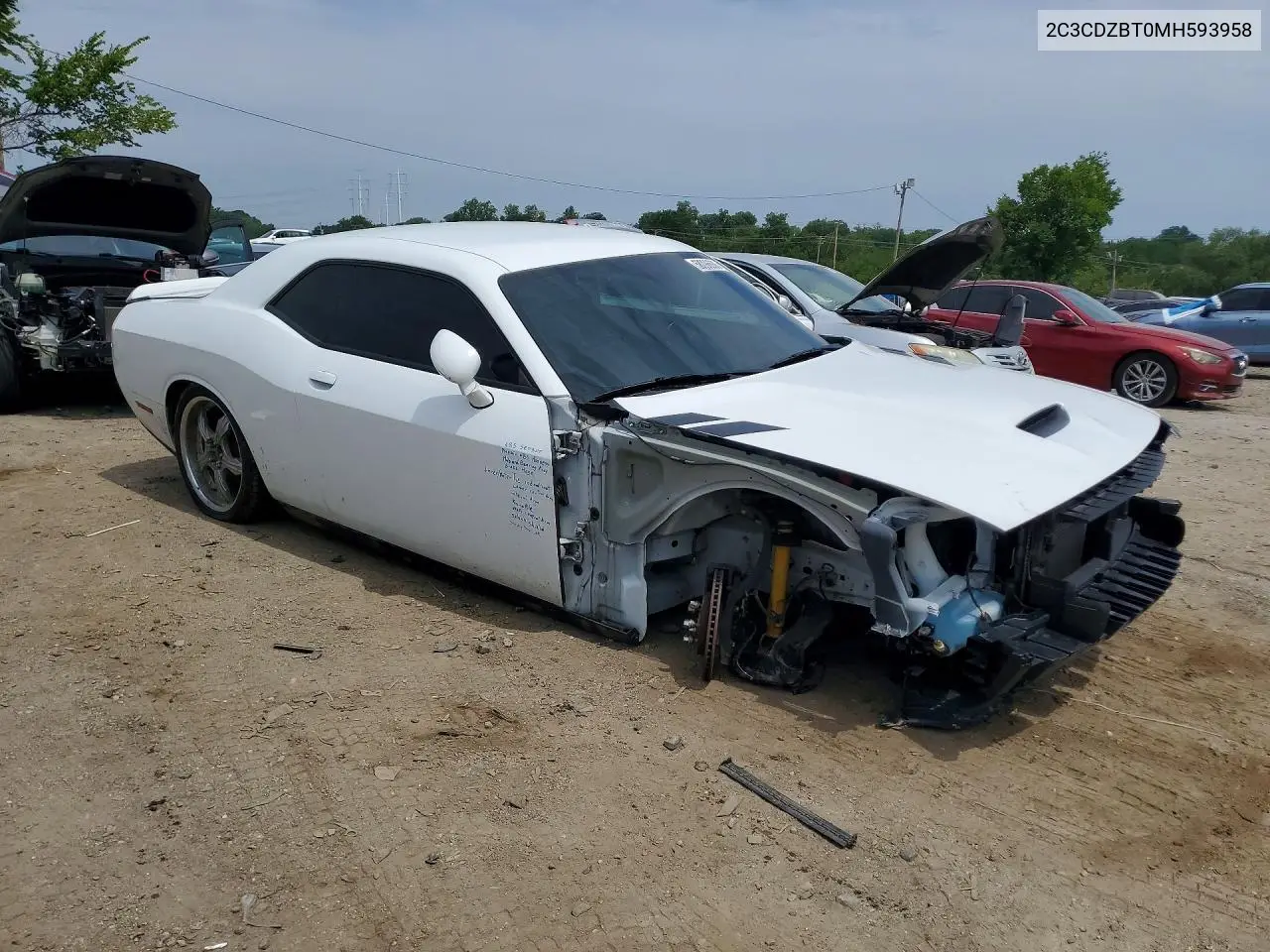 2021 Dodge Challenger R/T VIN: 2C3CDZBT0MH593958 Lot: 58096686