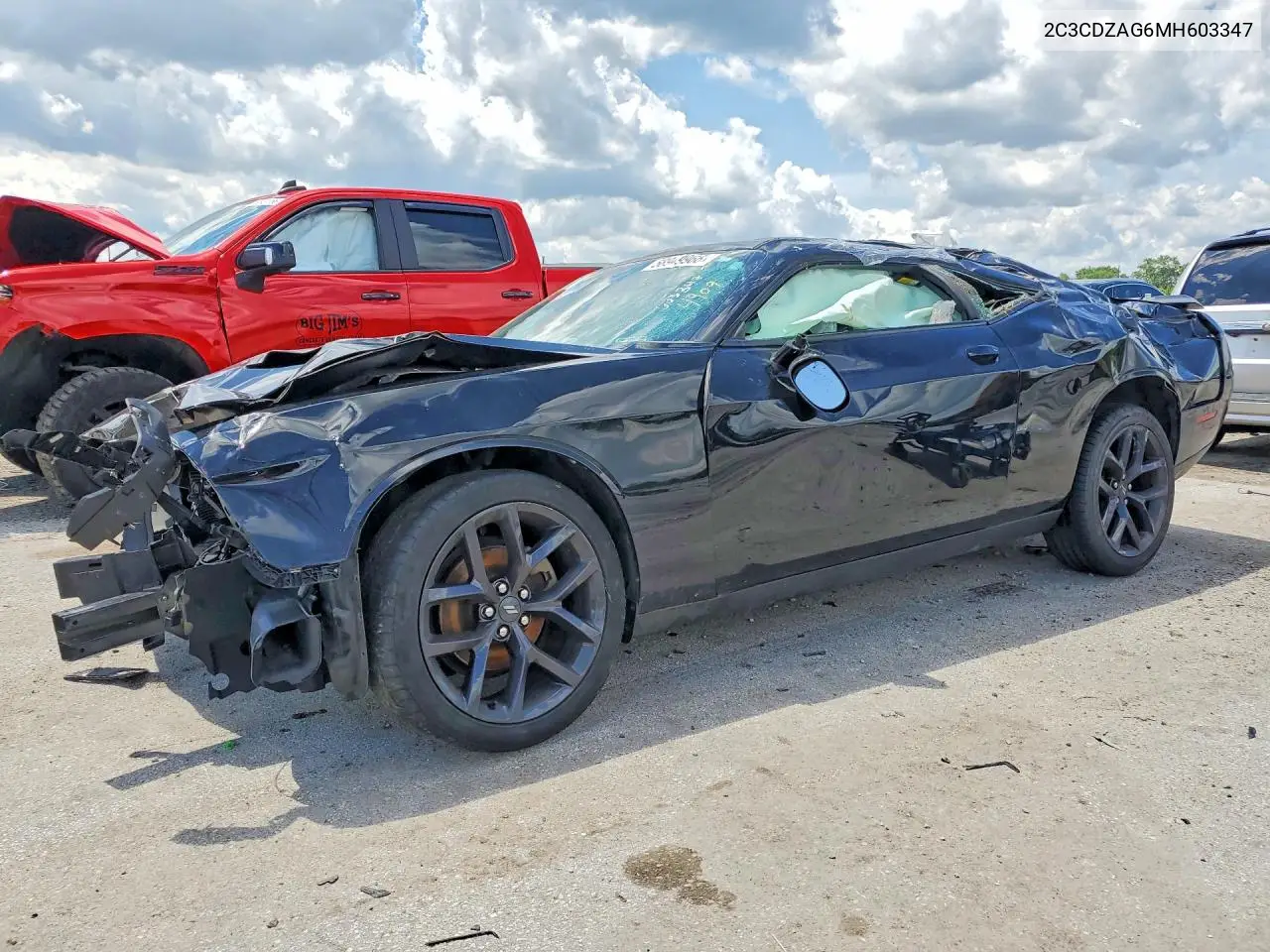 2021 Dodge Challenger Sxt VIN: 2C3CDZAG6MH603347 Lot: 58949966