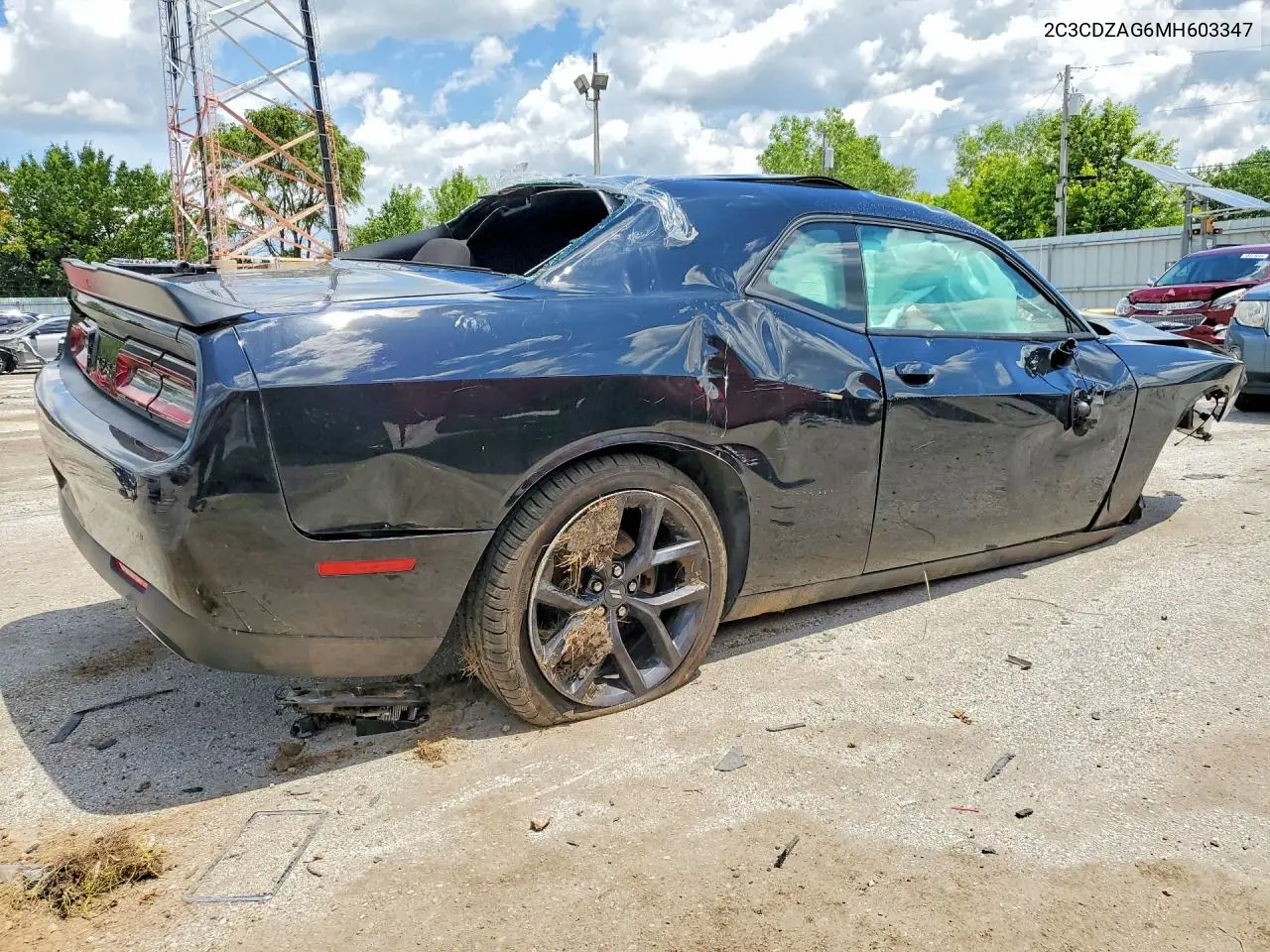 2021 Dodge Challenger Sxt VIN: 2C3CDZAG6MH603347 Lot: 58949966