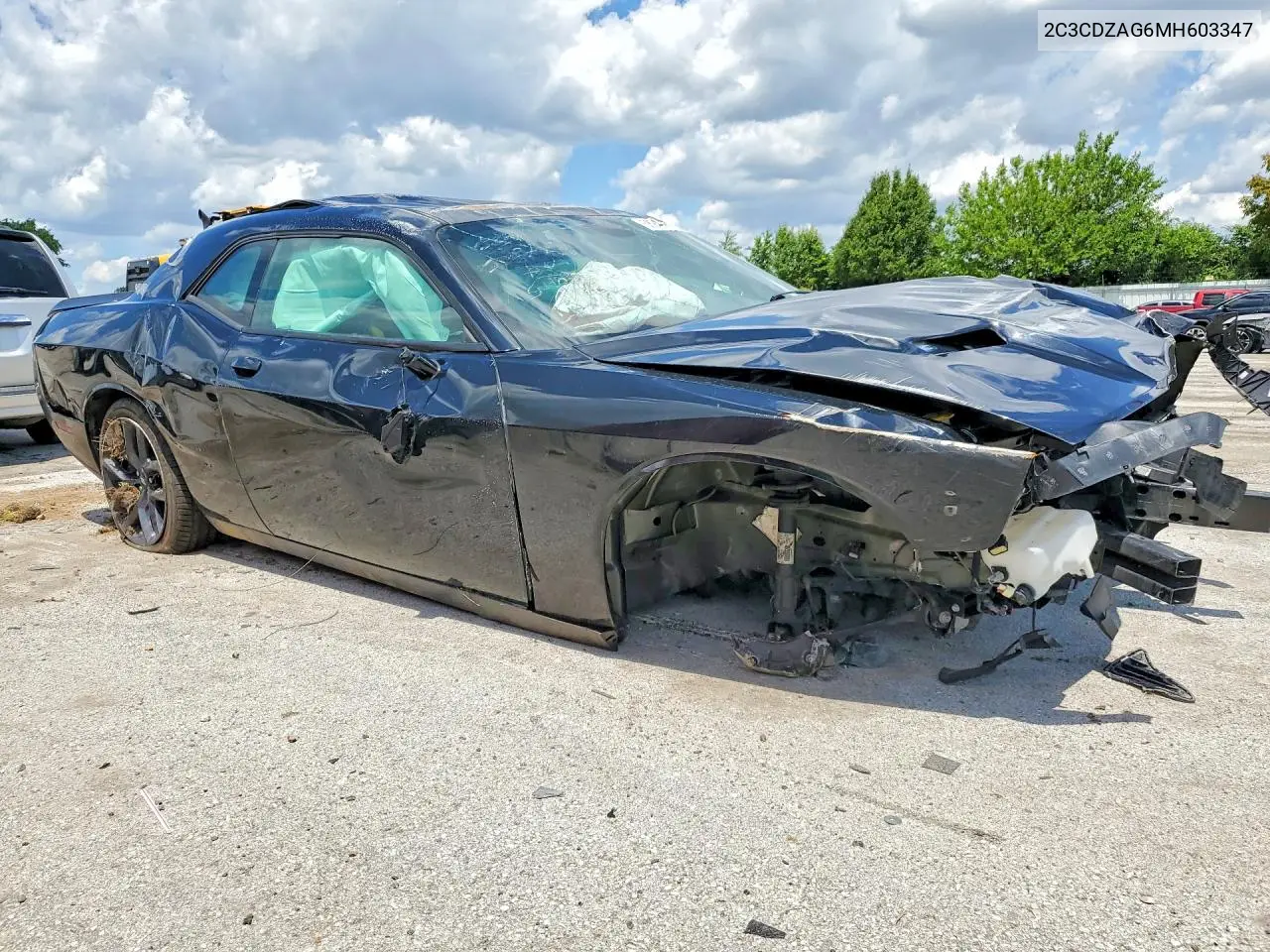 2021 Dodge Challenger Sxt VIN: 2C3CDZAG6MH603347 Lot: 58949966