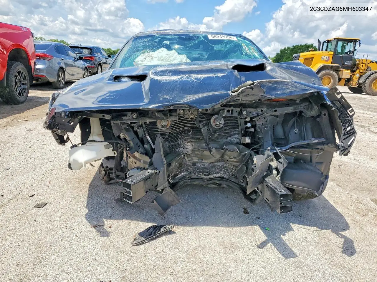 2021 Dodge Challenger Sxt VIN: 2C3CDZAG6MH603347 Lot: 58949966