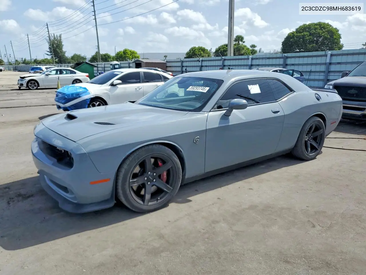 2021 Dodge Challenger Srt Hellcat VIN: 2C3CDZC98MH683619 Lot: 59293746