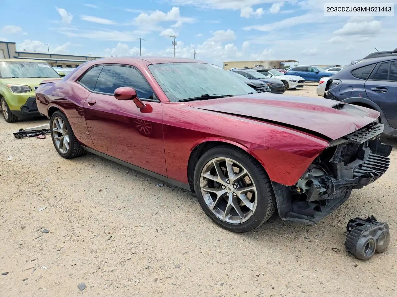 2021 Dodge Challenger Gt VIN: 2C3CDZJG8MH521443 Lot: 60983926