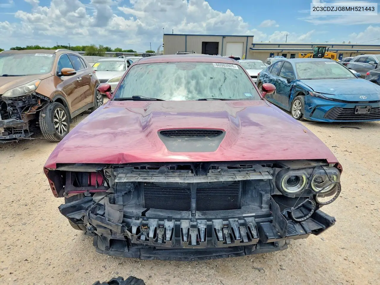 2021 Dodge Challenger Gt VIN: 2C3CDZJG8MH521443 Lot: 60983926