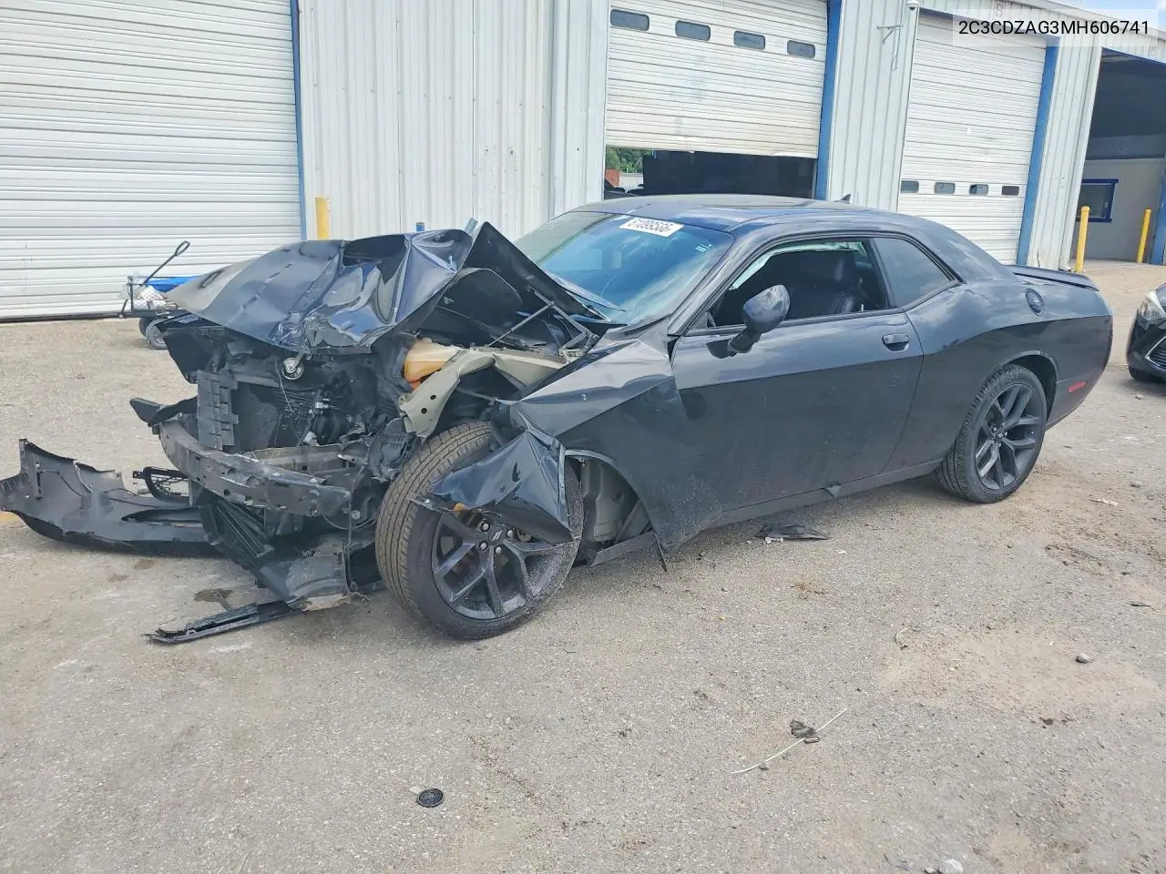 2021 Dodge Challenger Sxt VIN: 2C3CDZAG3MH606741 Lot: 61099586