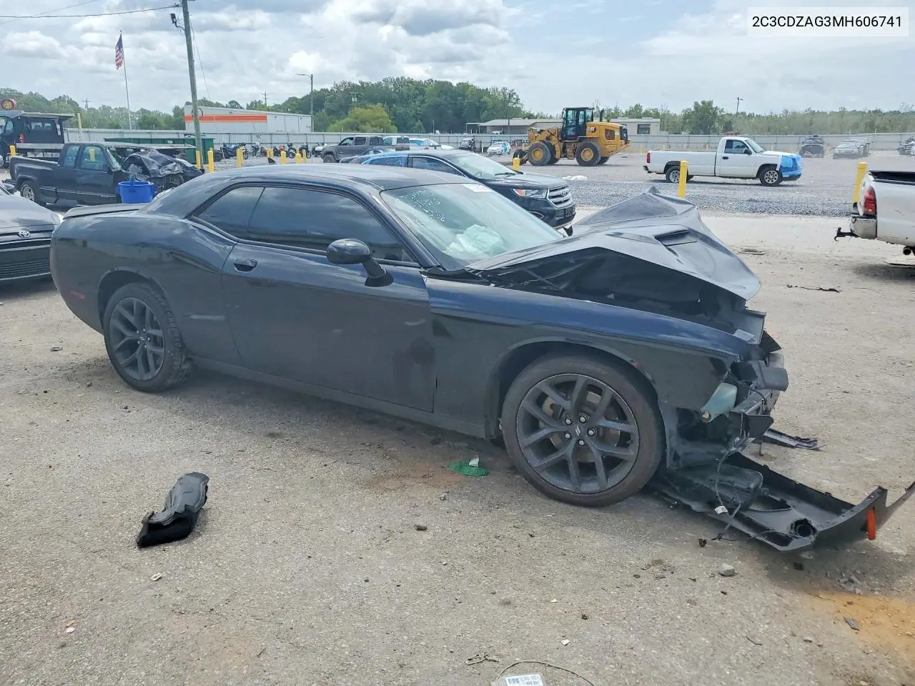 2021 Dodge Challenger Sxt VIN: 2C3CDZAG3MH606741 Lot: 61099586