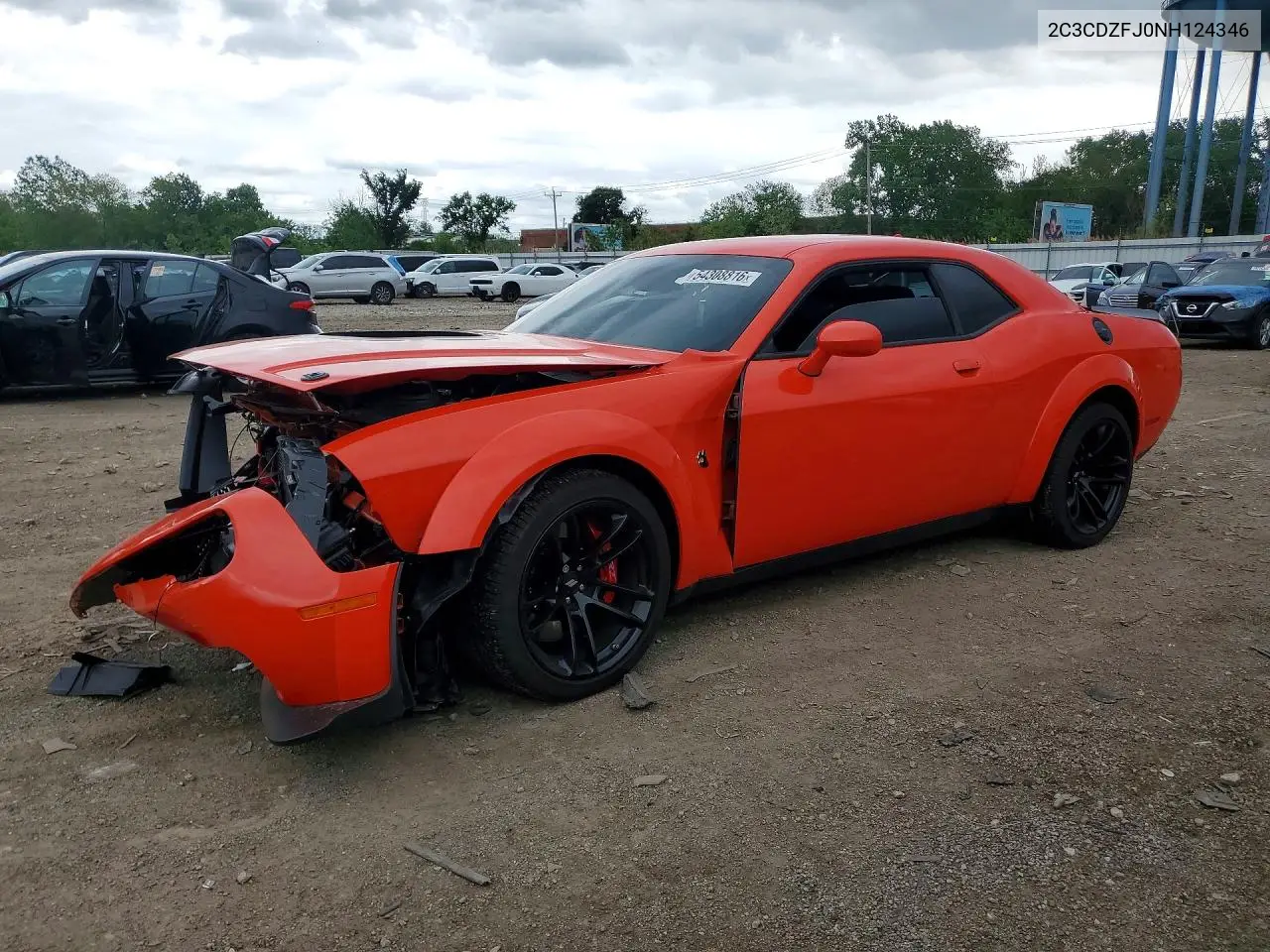 2022 Dodge Challenger R VIN: 2C3CDZFJ0NH124346 Lot: 54308816